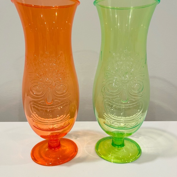 LAST CALL BEFORE DONATING! Hawaiian Luau Tiki glasses - Picture 2 of 9